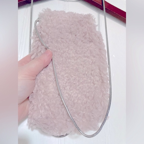 *3 for $20* NWOT Teddy Crossbody bag, pale pink, silver-toned chain, A New Day - Picture 7 of 10
